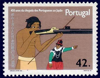 Portugese schietles op postzegel
